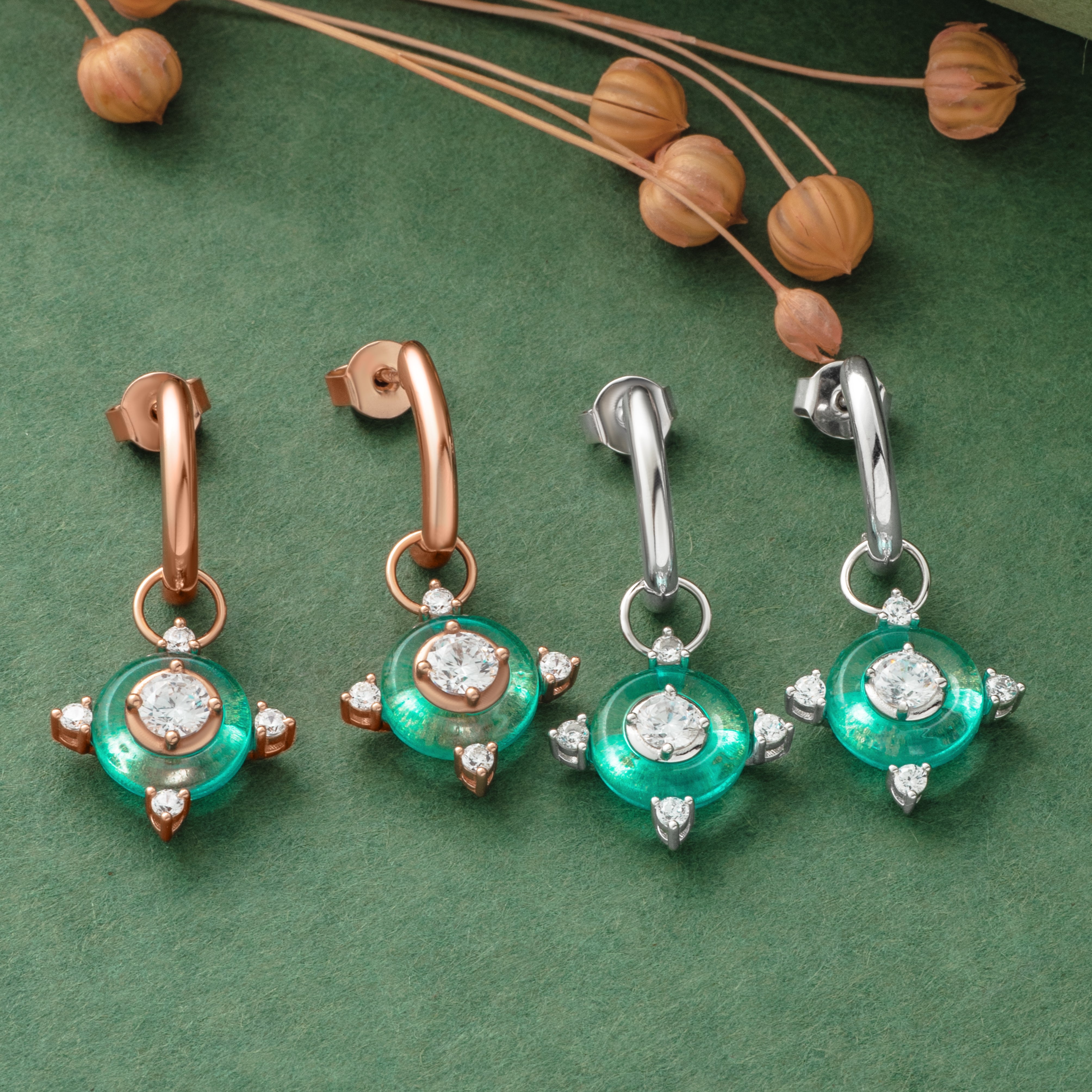 925 Silver  Earrings By Kesardeep For Women Rose Gold And Silver Plated Party Wear