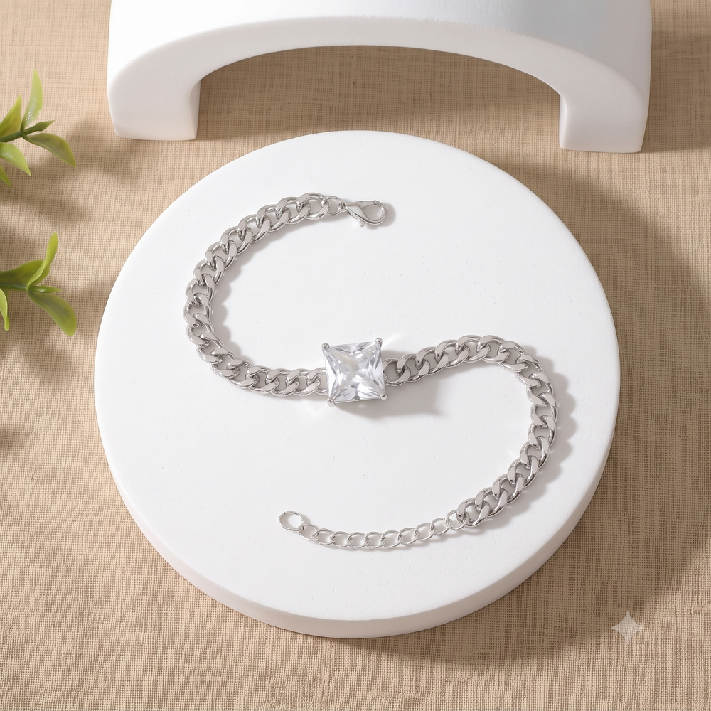 925 Silver Bracelet By Kesardeep For Women  Silver Plated Daily Wear