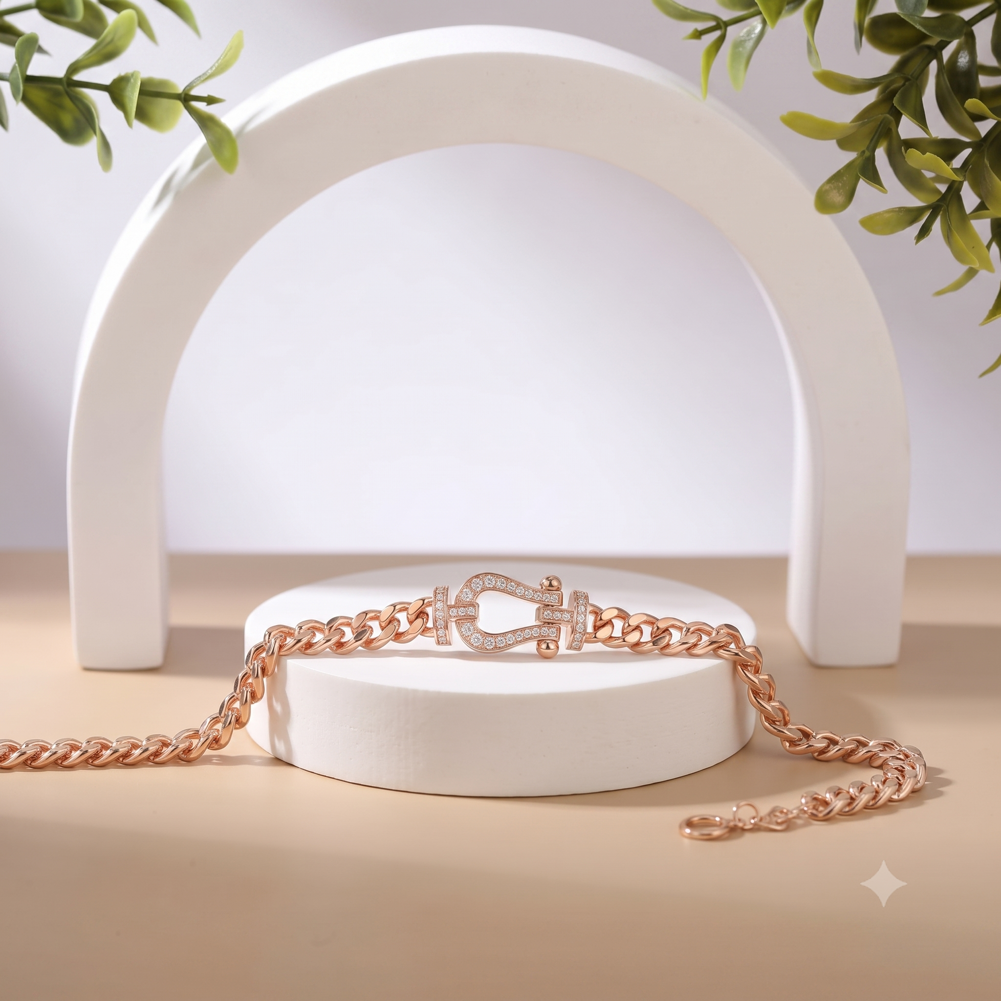 925 Silver Bracelet By Kesardeep For Women Rose Gold  Plated Daily Wear