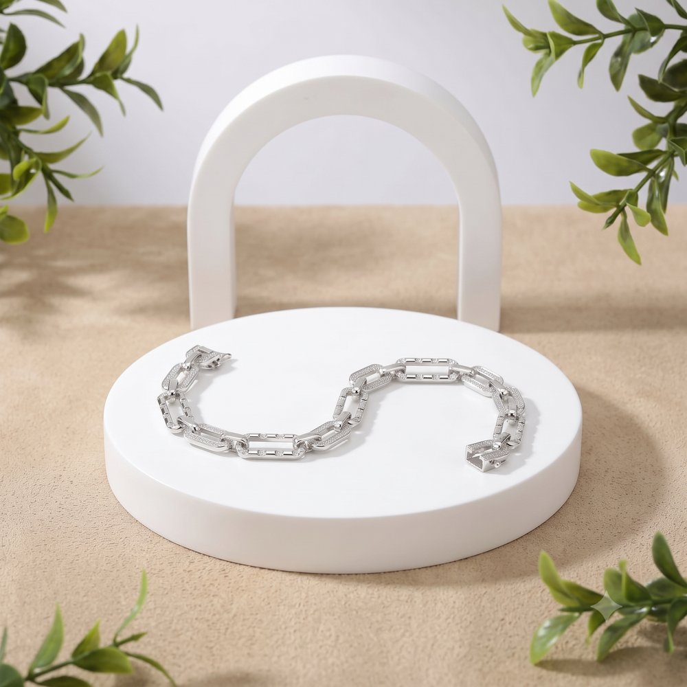 925 Silver Bracelet By Kesardeep For Women  Silver Plated Daily Wear