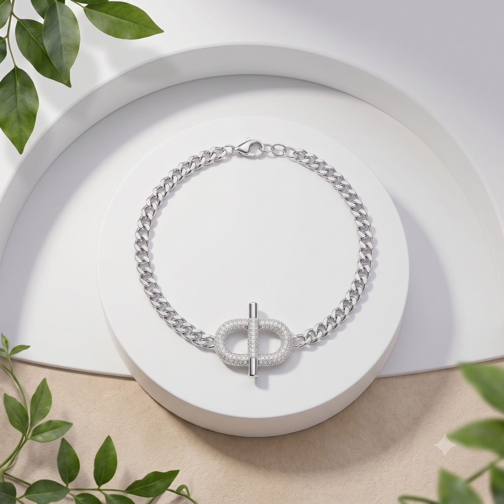 925 Silver Bracelet By Kesardeep For Women  Silver Plated Daily Wear