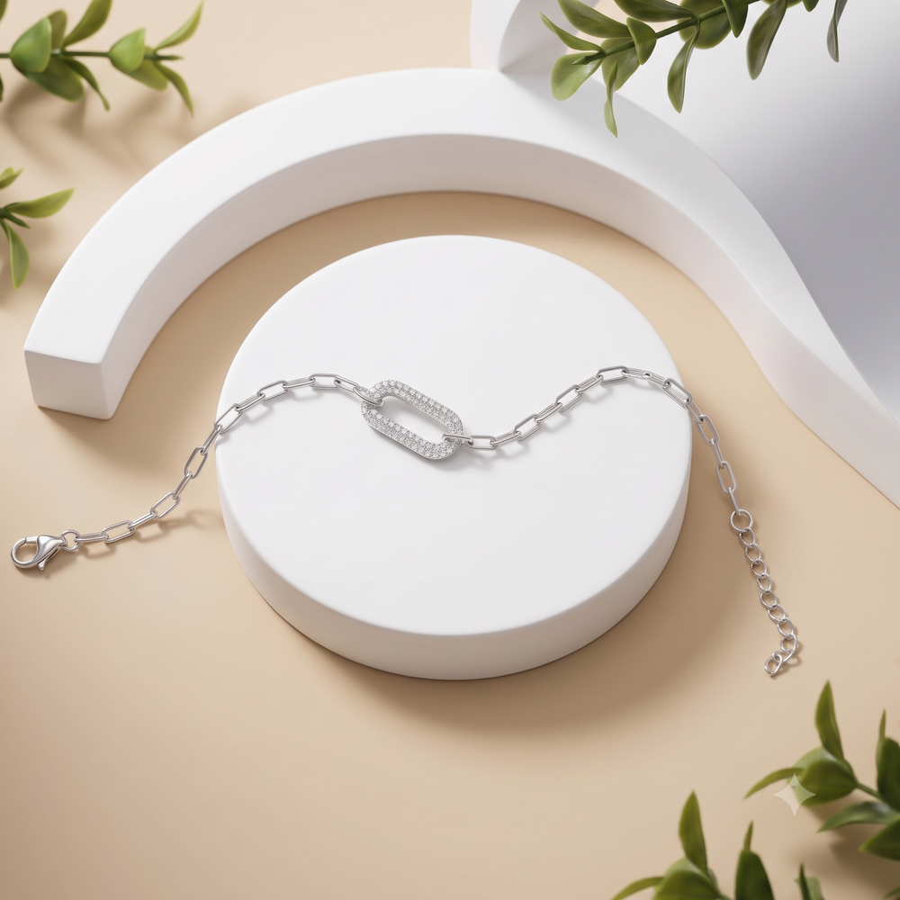925 Silver Bracelet By Kesardeep For Women  Silver Plated Daily Wear