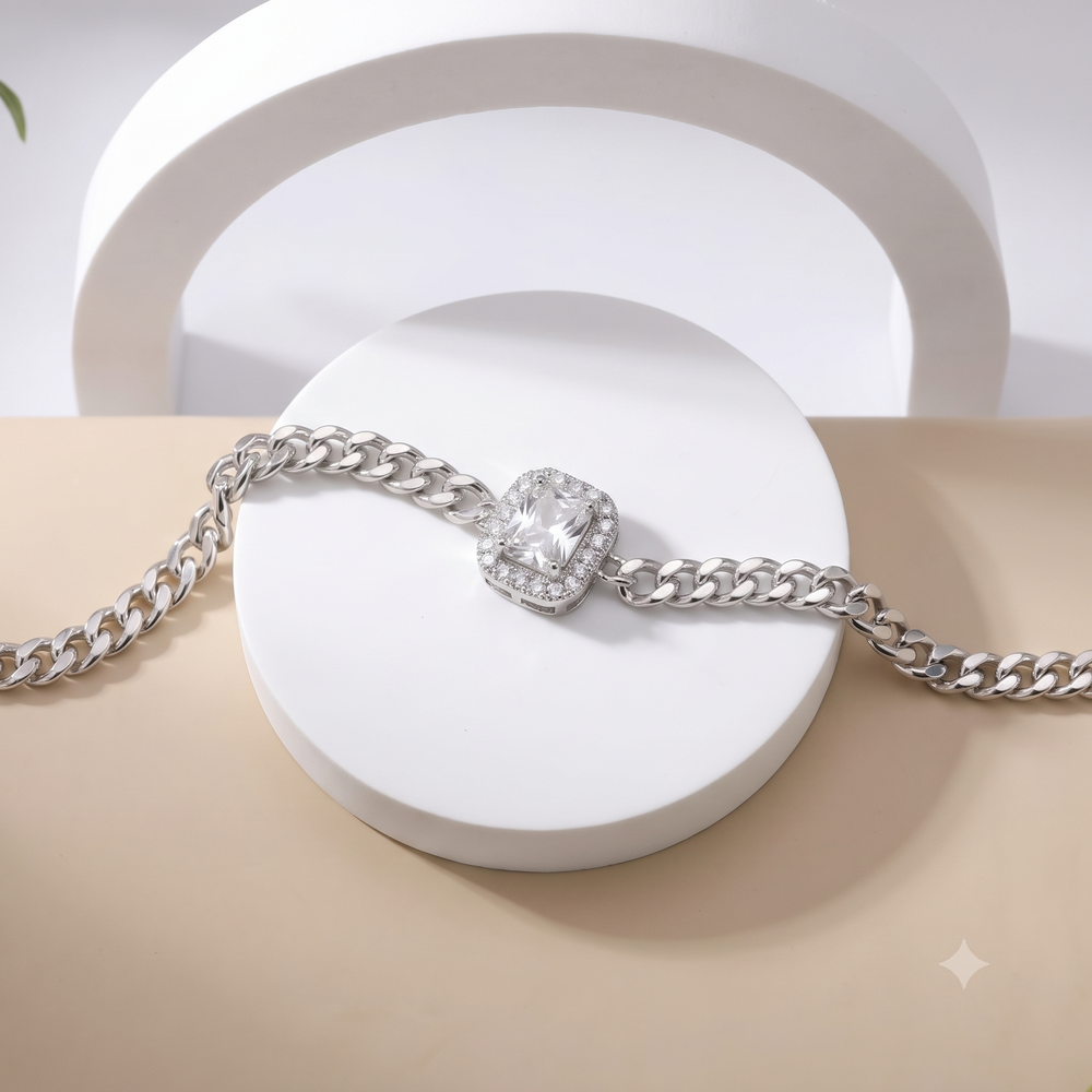 925 Silver Bracelet By Kesardeep For Women  Silver Plated Daily Wear