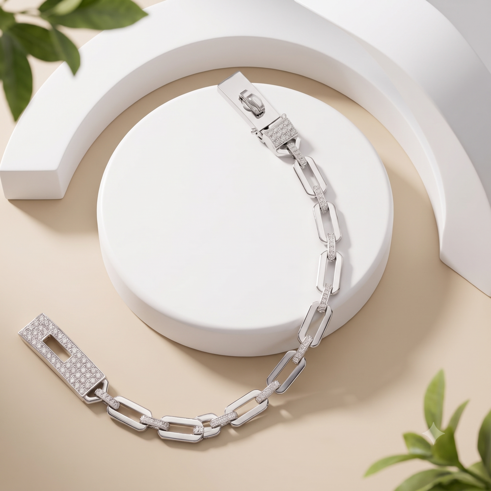 925 Silver Bracelet By Kesardeep For Women  Silver Plated Daily Wear
