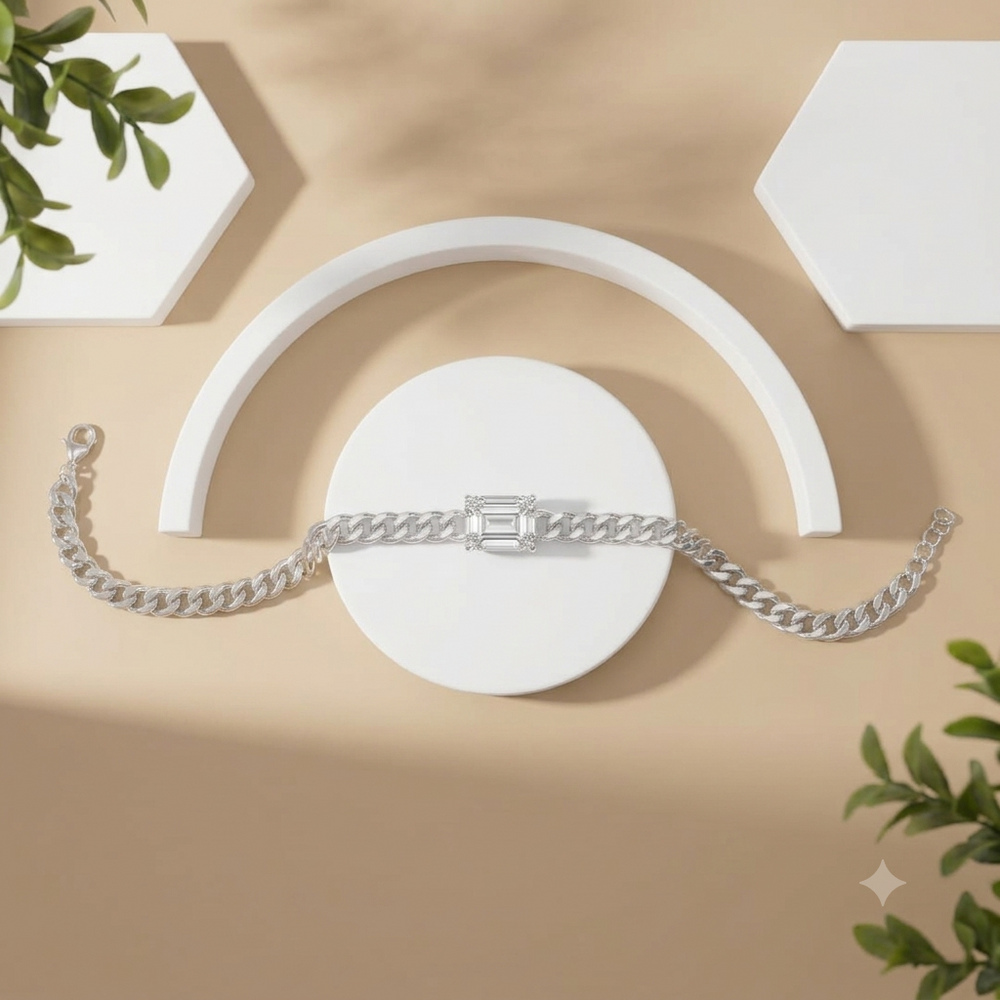 925 Silver Bracelet By Kesardeep For Women  Silver Plated Daily Wear