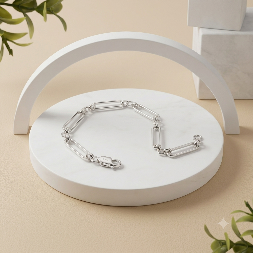 925 Silver Bracelet By Kesardeep For Women  Silver Plated Daily Wear