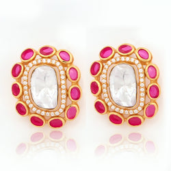 925 Sterling Silver CZ Stone Light Weight Earrings For Women By Kesardeep