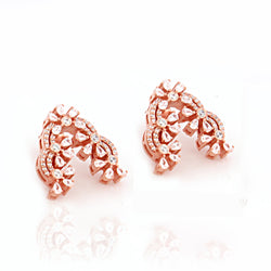 925 Sterling Silver CZ Stone Light Weight Earrings For Women By Kesardeep