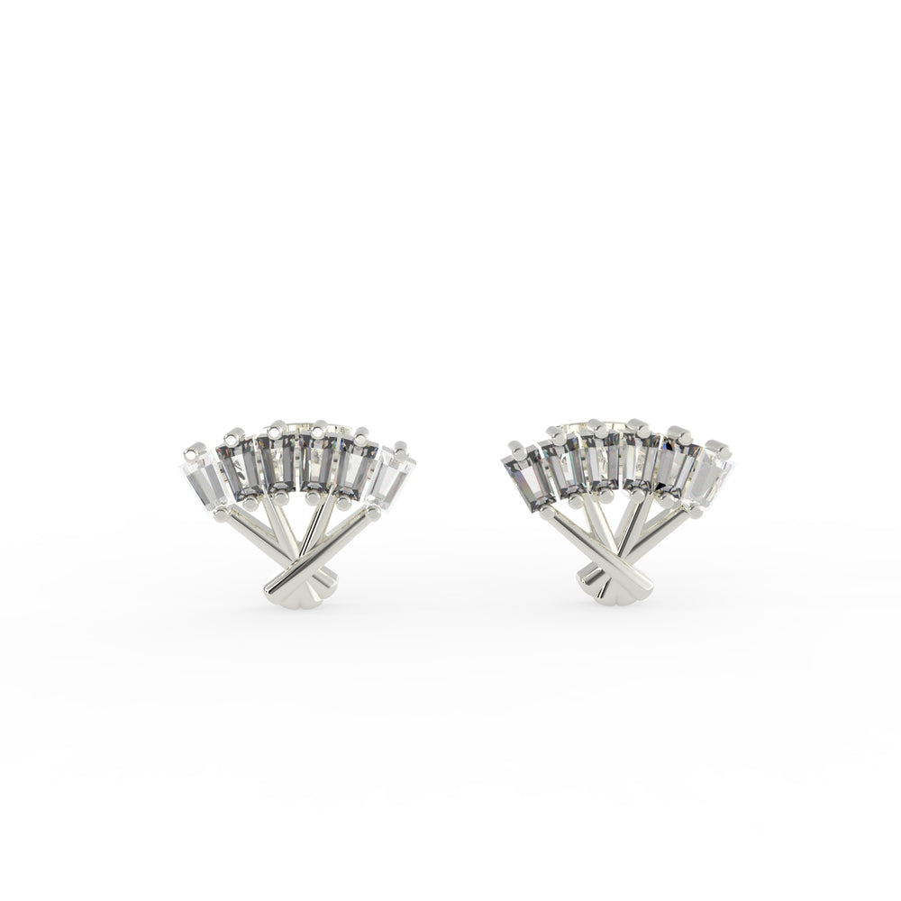 925 Sterling Silver CZ Stone Light Weight Earring For Women By Kesardeep