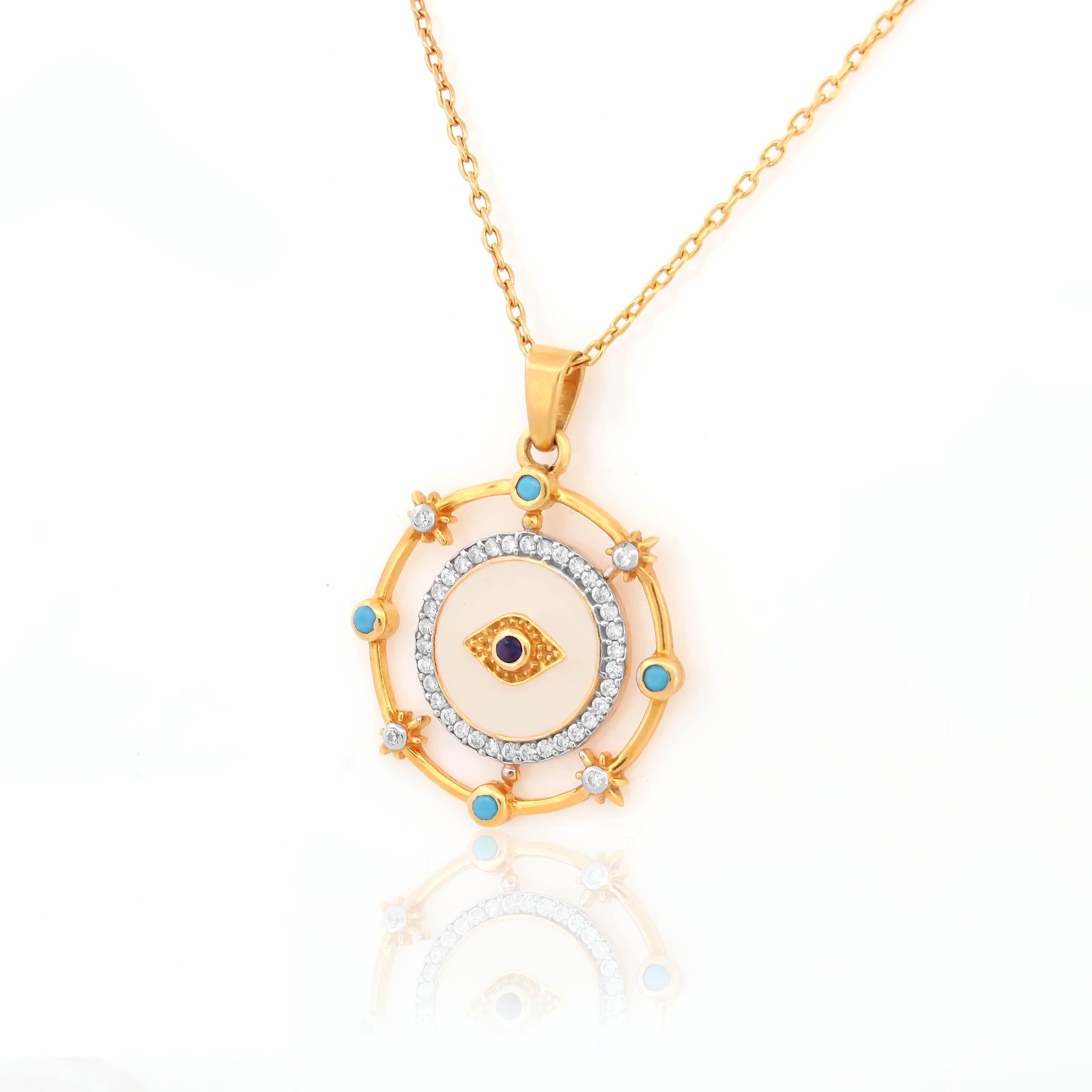 925 Sterling Silver CZ Stone Pendant For Women By Kesardeep