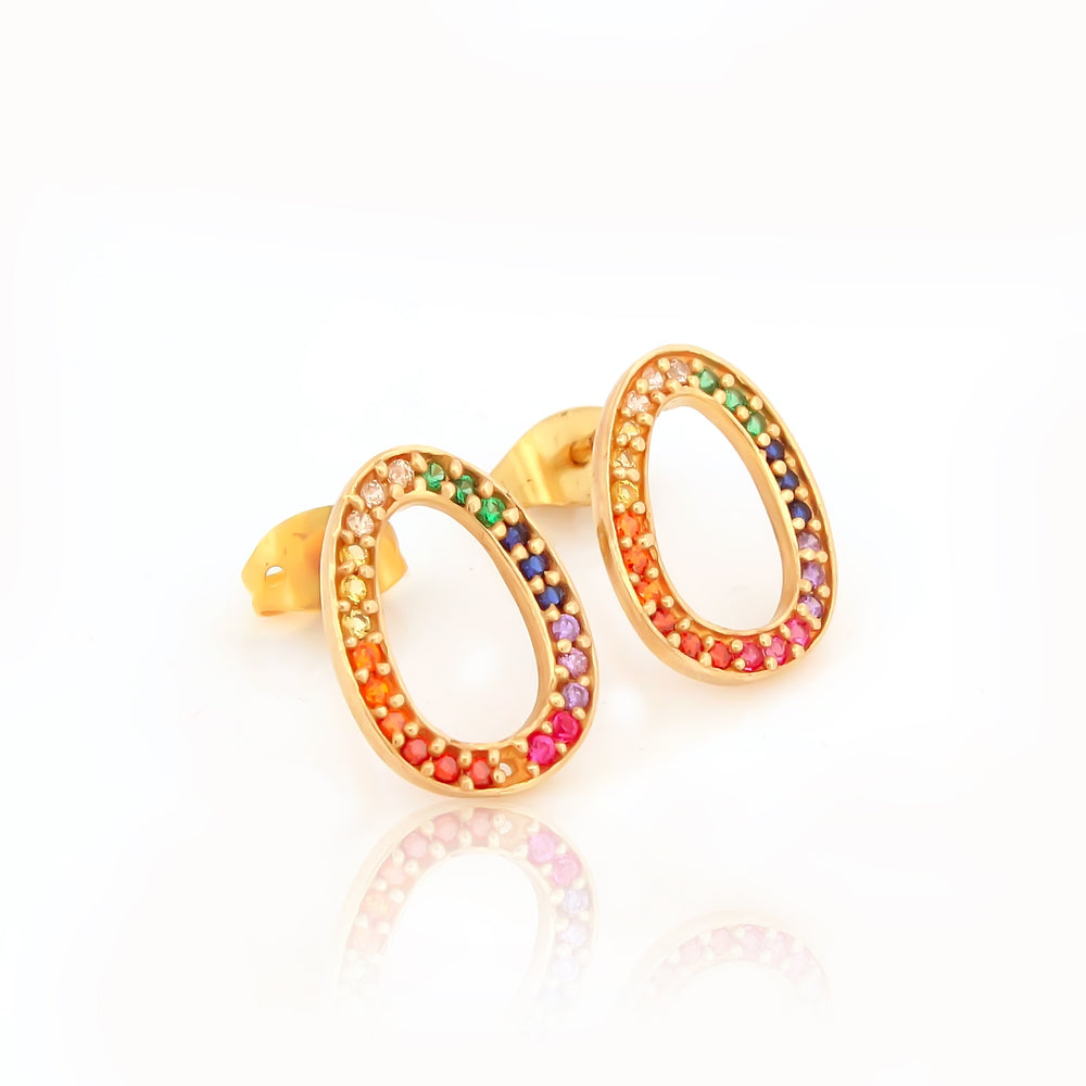 925 Sterling Silver CZ Stone Earrings For Women By Kesardeep