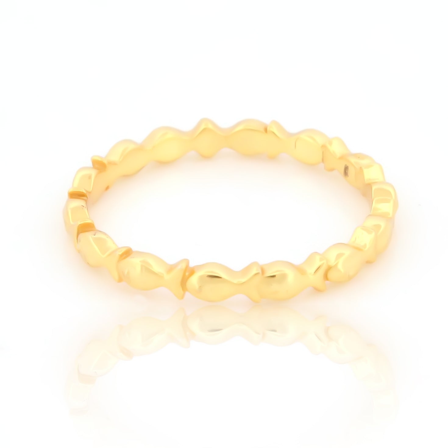 Sterling Silver Gold Plated Ring For Women