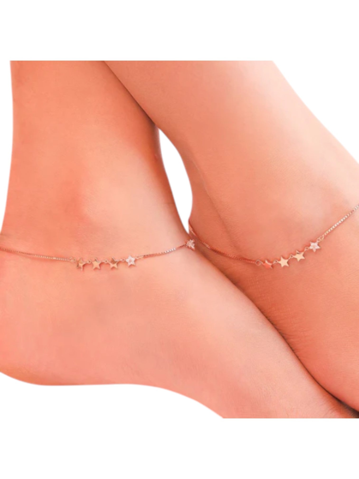 Enchanting Star 925 Sterling Silver Anklets By Kesardeep Impex For Women