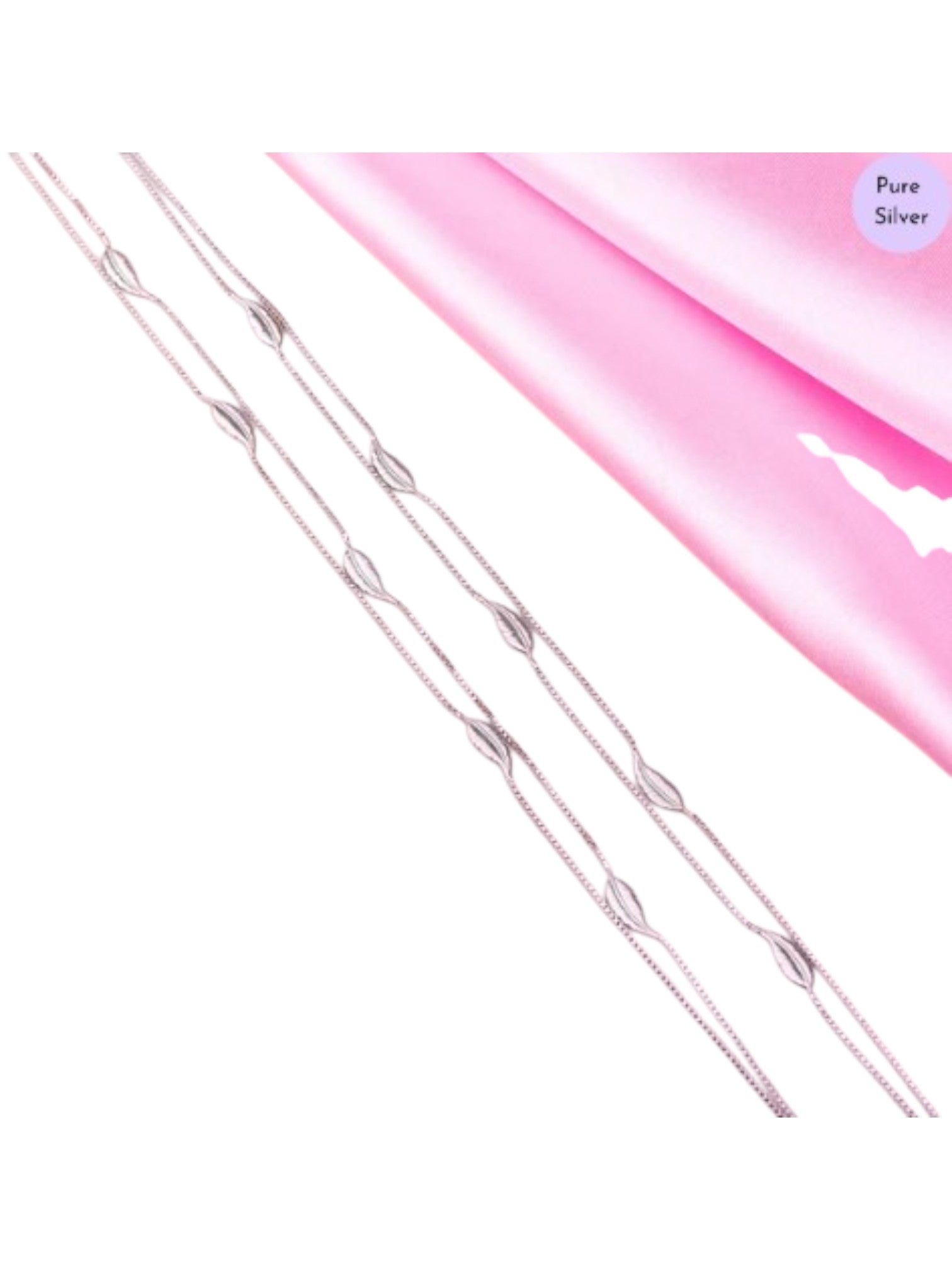 Leafy Multistring Chained 925 Sterling Silver Anklet By Kesardeep Impex For Women