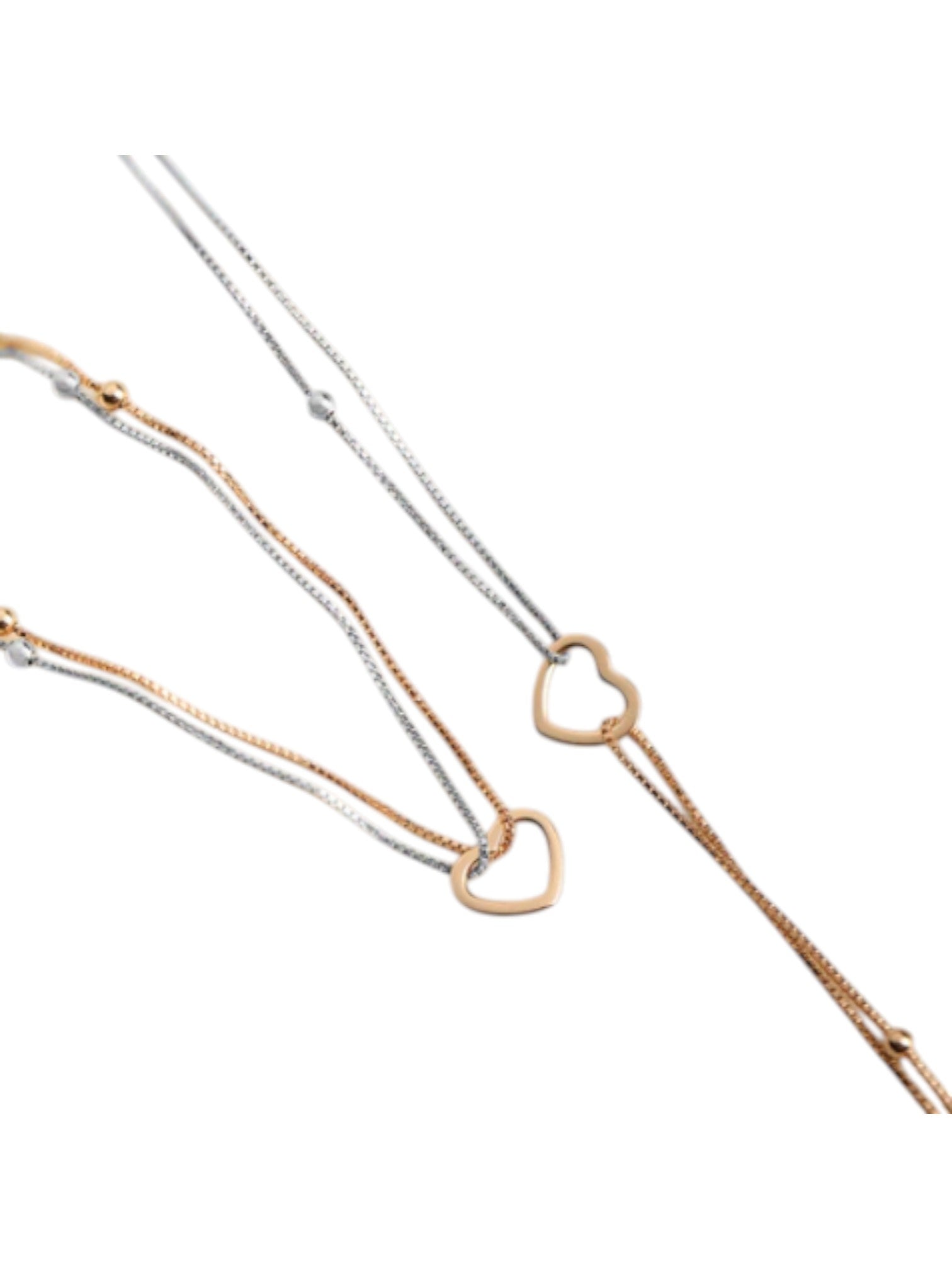 925 Sterling Silver Modest Heart Dual-Colour Plating Chain Anklet By Kesardeep Impex For Women