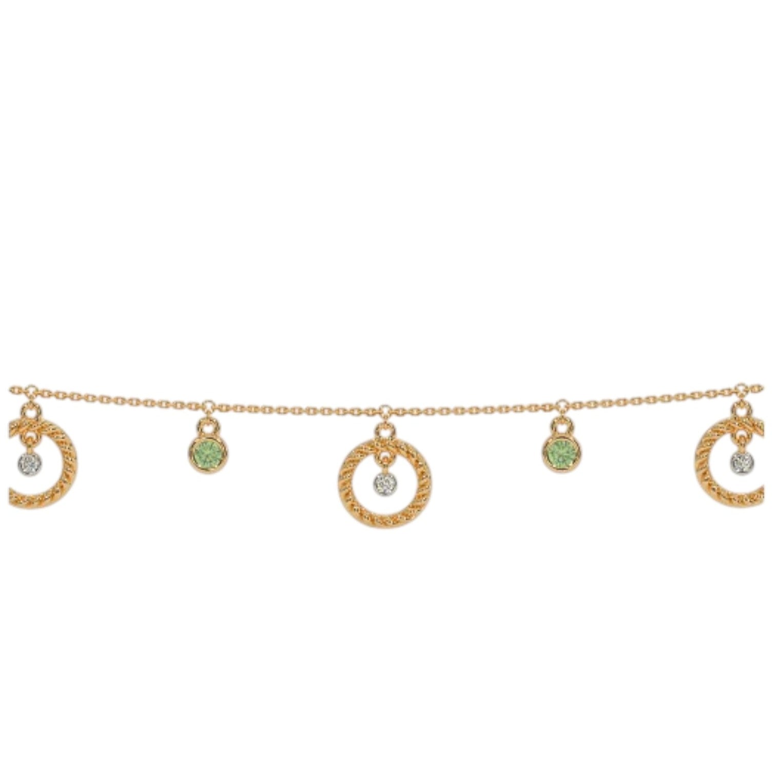 Golden Circle 925 Sterling Silver Heart Charm Bling  Anklet By Kesardeep Impex For Women