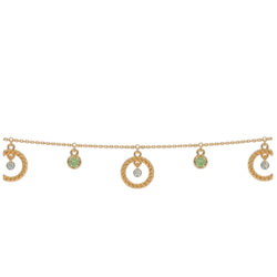 Golden Circle 925 Sterling Silver Heart Charm Bling  Anklet By Kesardeep Impex For Women