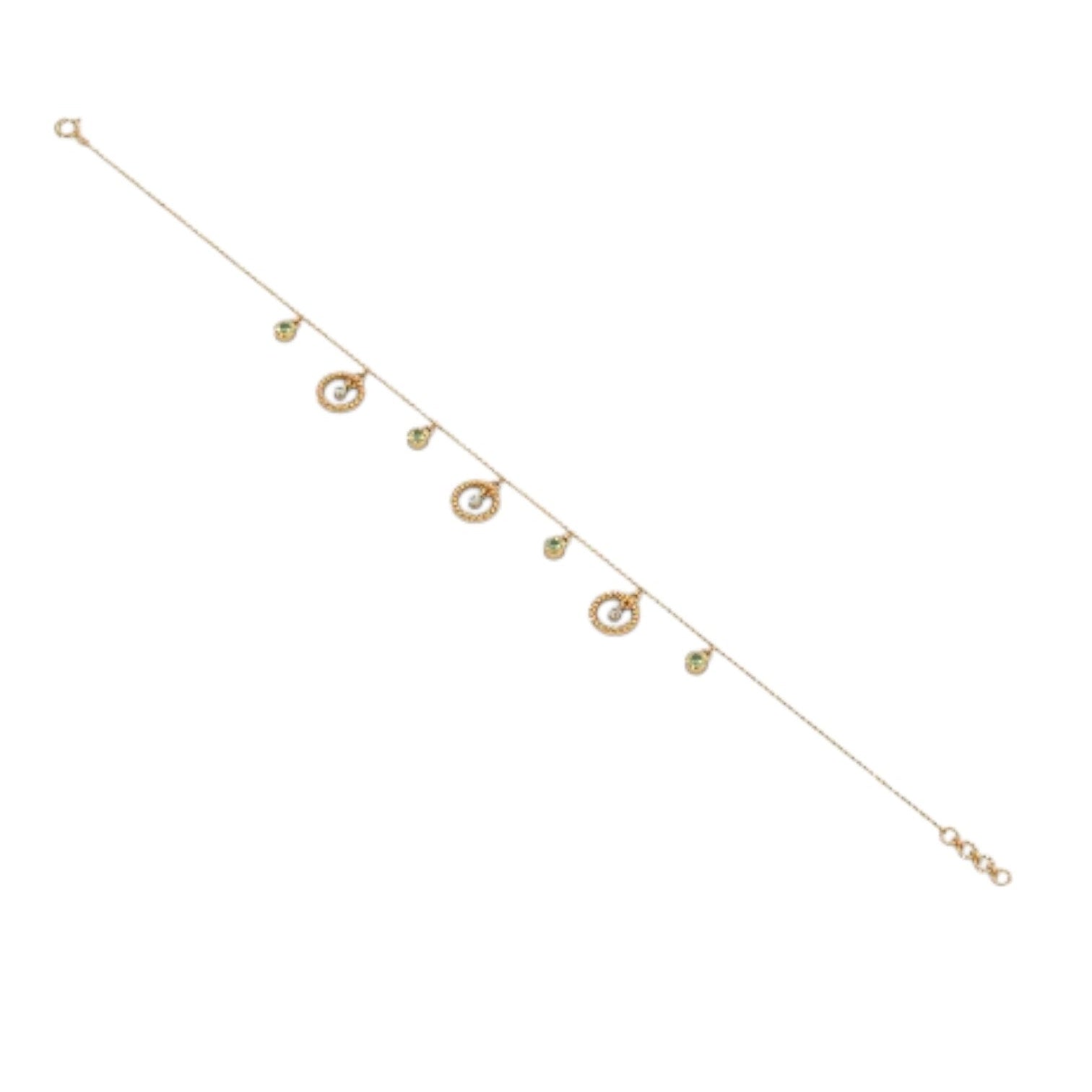 Golden Circle 925 Sterling Silver Heart Charm Bling  Anklet By Kesardeep Impex For Women