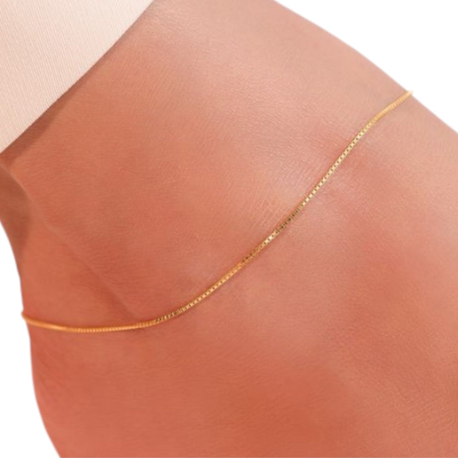Sleek Shimmer Gold-Plated 925 Sterling Silver Snake Chain Anklet By Kesardeep Impex For Women