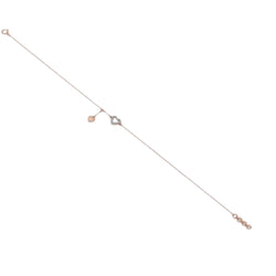 Rose Gold Lovely Heart Charm925 Sterling Silver Anklet By Kesardeep Impex For Women