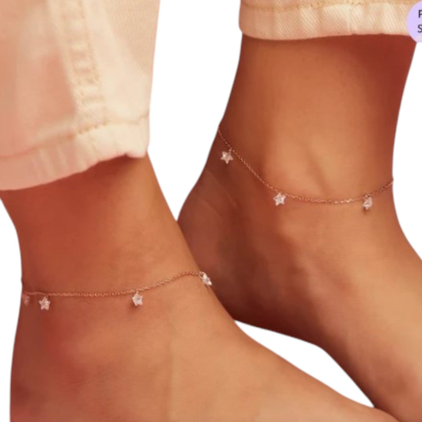 Star Rose Gold Plated 925 Sterling Silver Anklet By Kesardeep Impex For Women