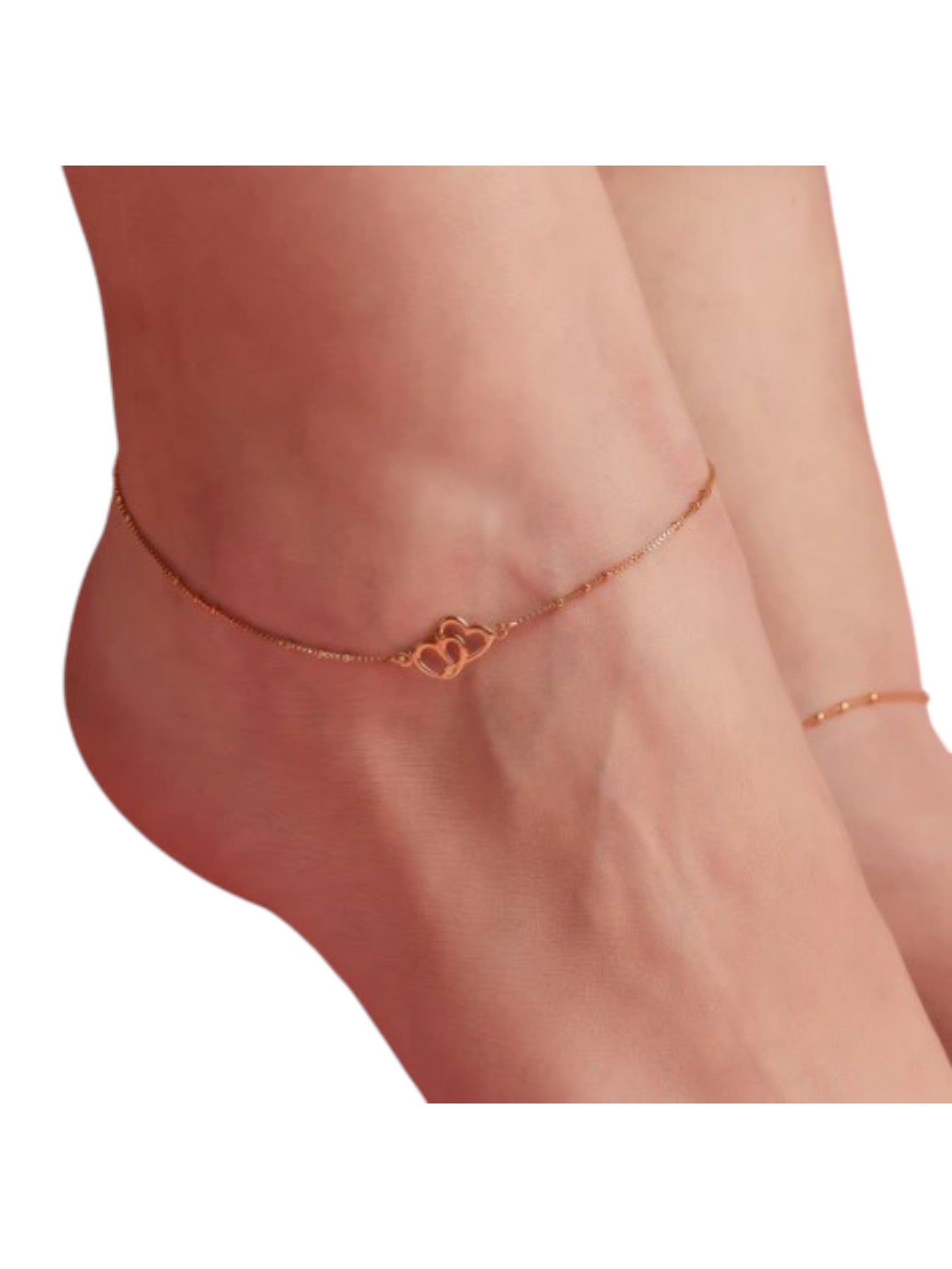 Hearts Rose-Gold plated 925 Anklet By Kesardeep Impex For Women