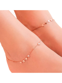 Enchanting Star 925 Sterling Silver Anklets By Kesardeep Impex For Women