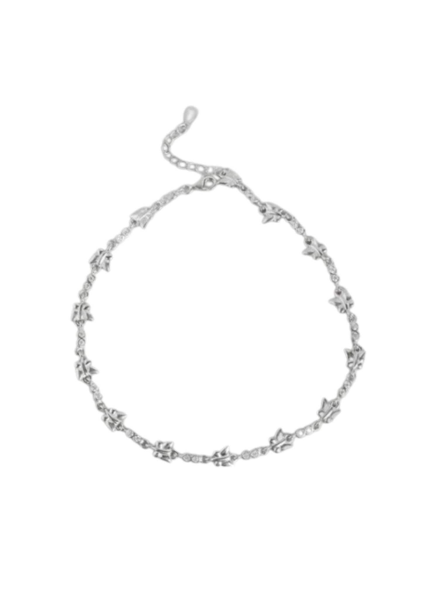 Butterfly Cubic Zirconia Rhodium Plated 925 Sterling Silver Women's Anklet By Kesardeep Impex For Women