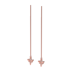 Cute Insect Bee Threader Drop Earrings, Hallmarked 925 Sterling Silver sterlyn 925