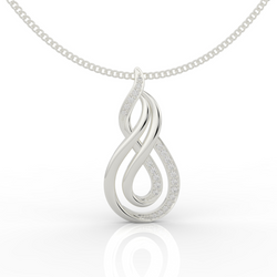 Dynamic Infinity Charm Pendant With Chain- Hallmarked 925 Sterling Silver sterlyn 925