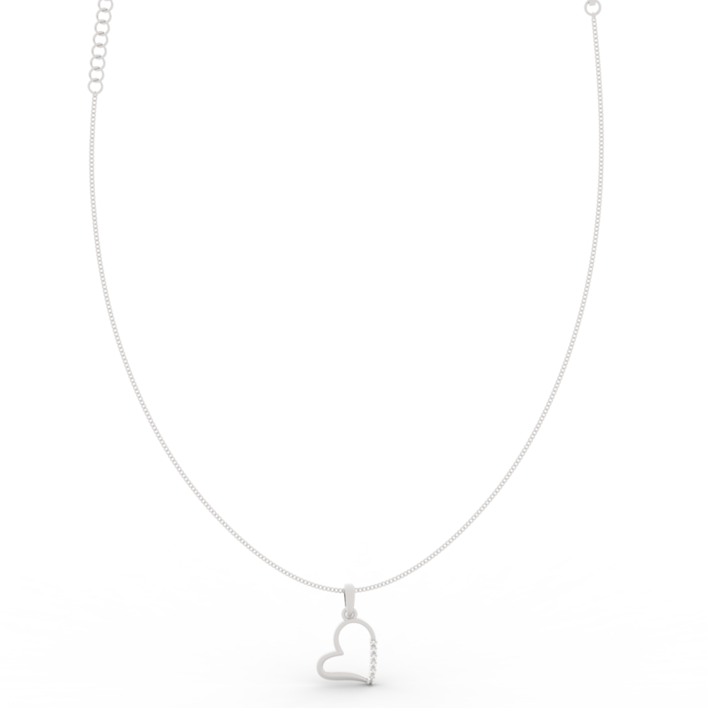 Endearing Heart Pendant With Chain, Hallmarked 925 Sterling Silver sterlyn 925