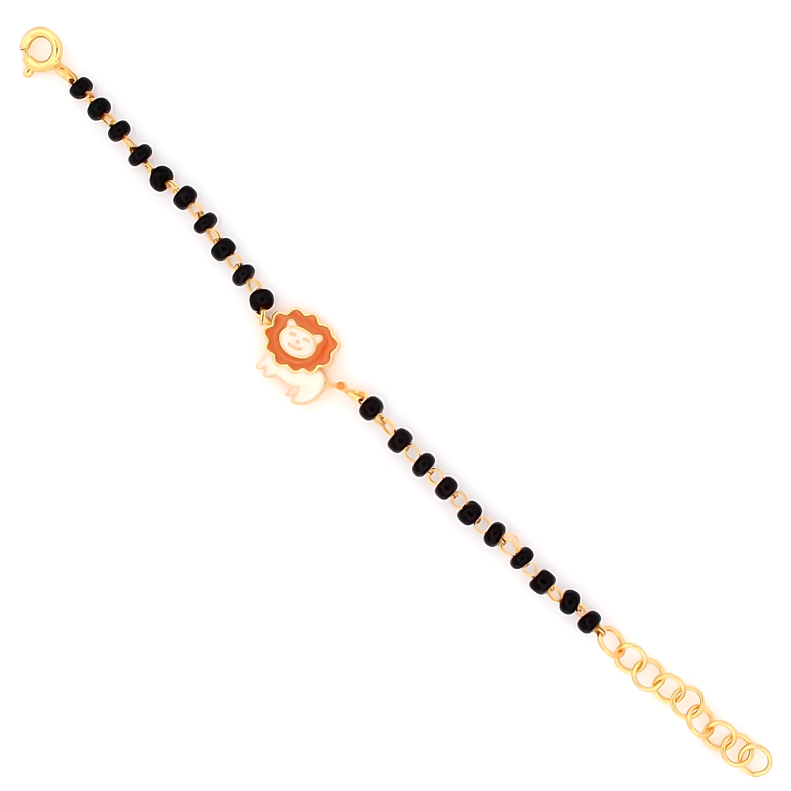 Lion Nazariya Bracelet for Kids – 18KT Gold Plated | 925 Sterling Silver | Strength, Protection & Good Luck