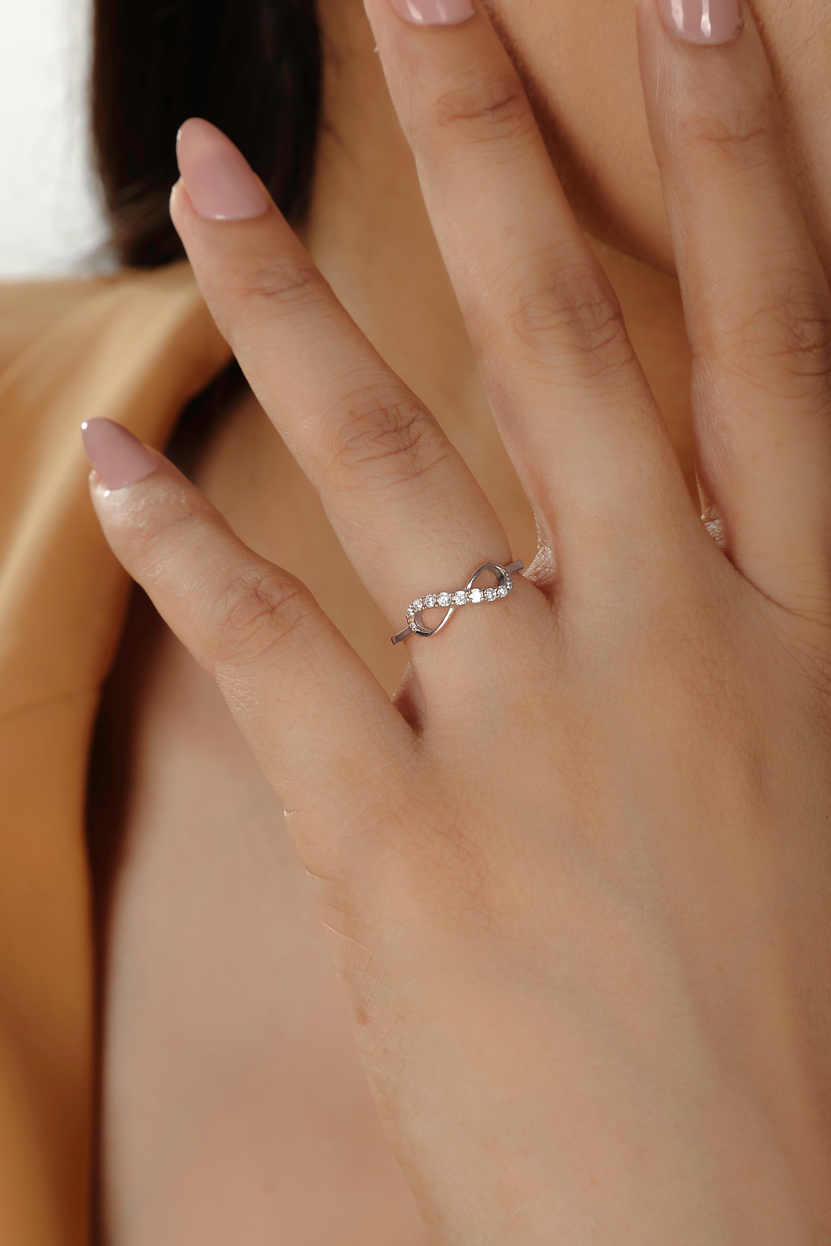 Infinity Ring For Proposal, Hallmarked 925 Sterling Silver - sitabo