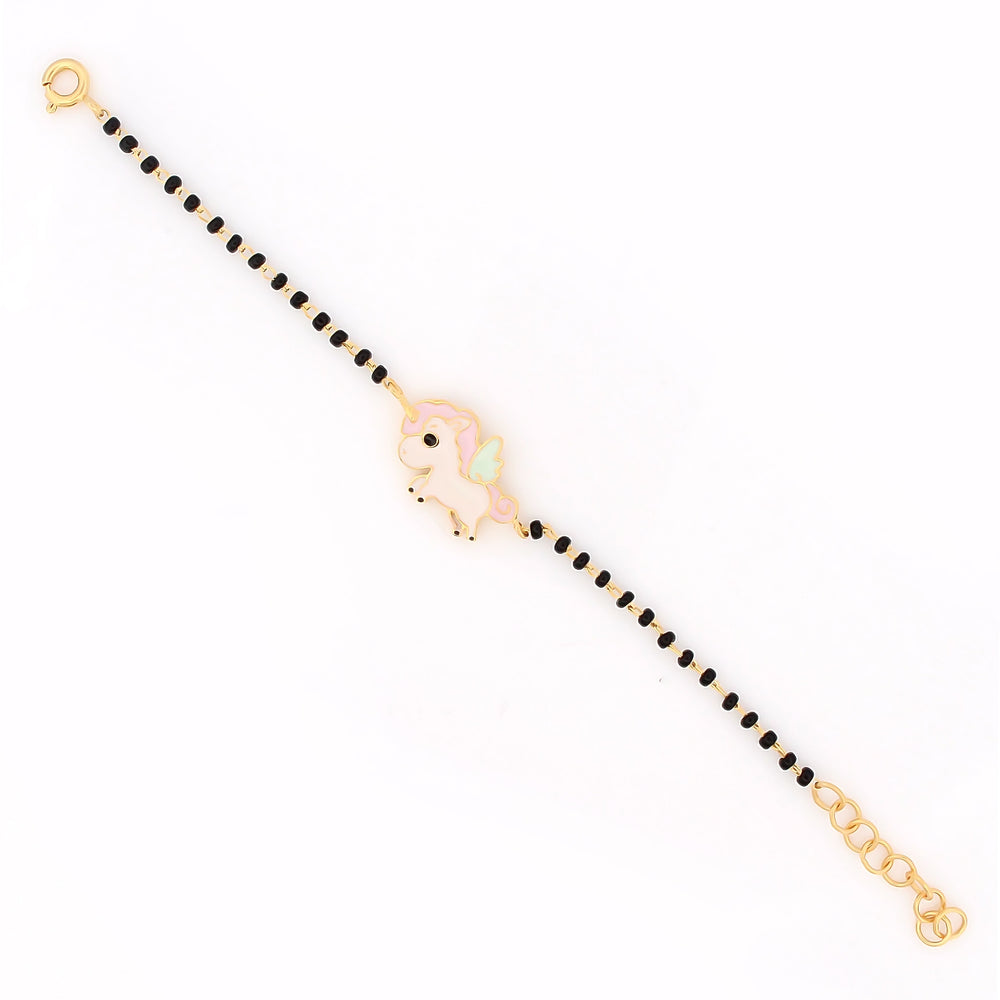 Horse Nazariya Bracelet for Kids – 18KT Gold Plated | Sterling Silver | Symbol of Strength & Protection