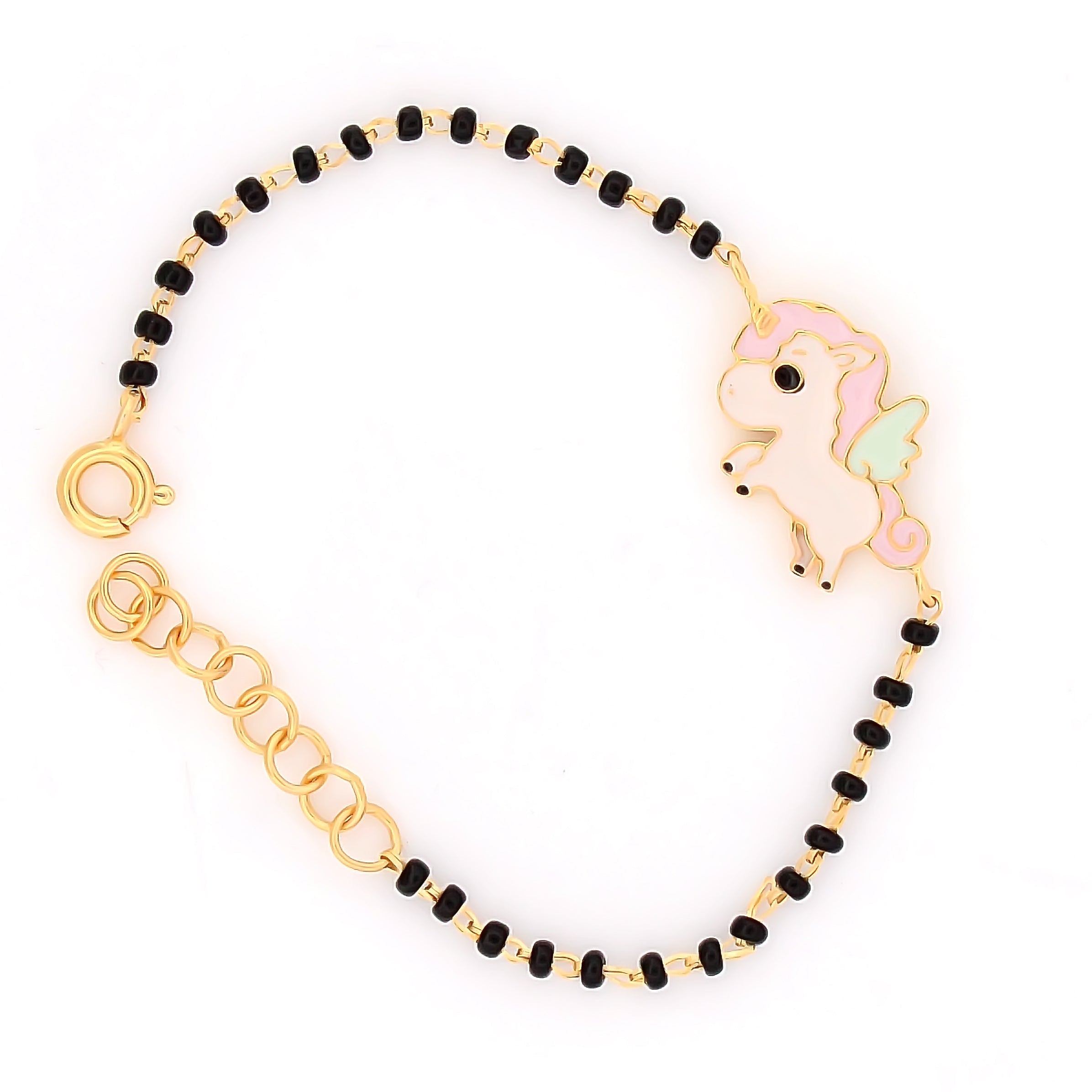 Horse Nazariya Bracelet for Kids – 18KT Gold Plated | Sterling Silver | Symbol of Strength & Protection