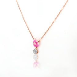 925 Sterling Silver Rose Gold CZ Stone Pendant For Women By Kesardeep