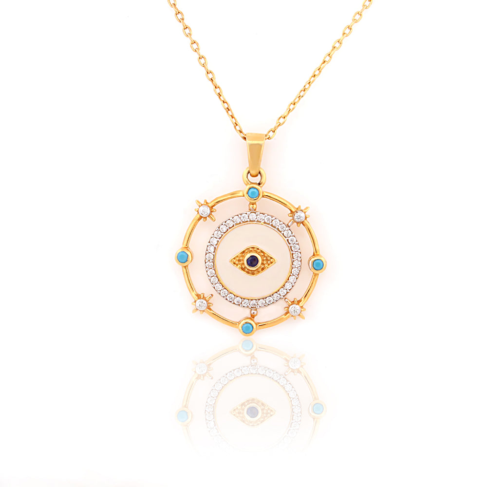 925 Sterling Silver CZ Stone Pendant For Women By Kesardeep