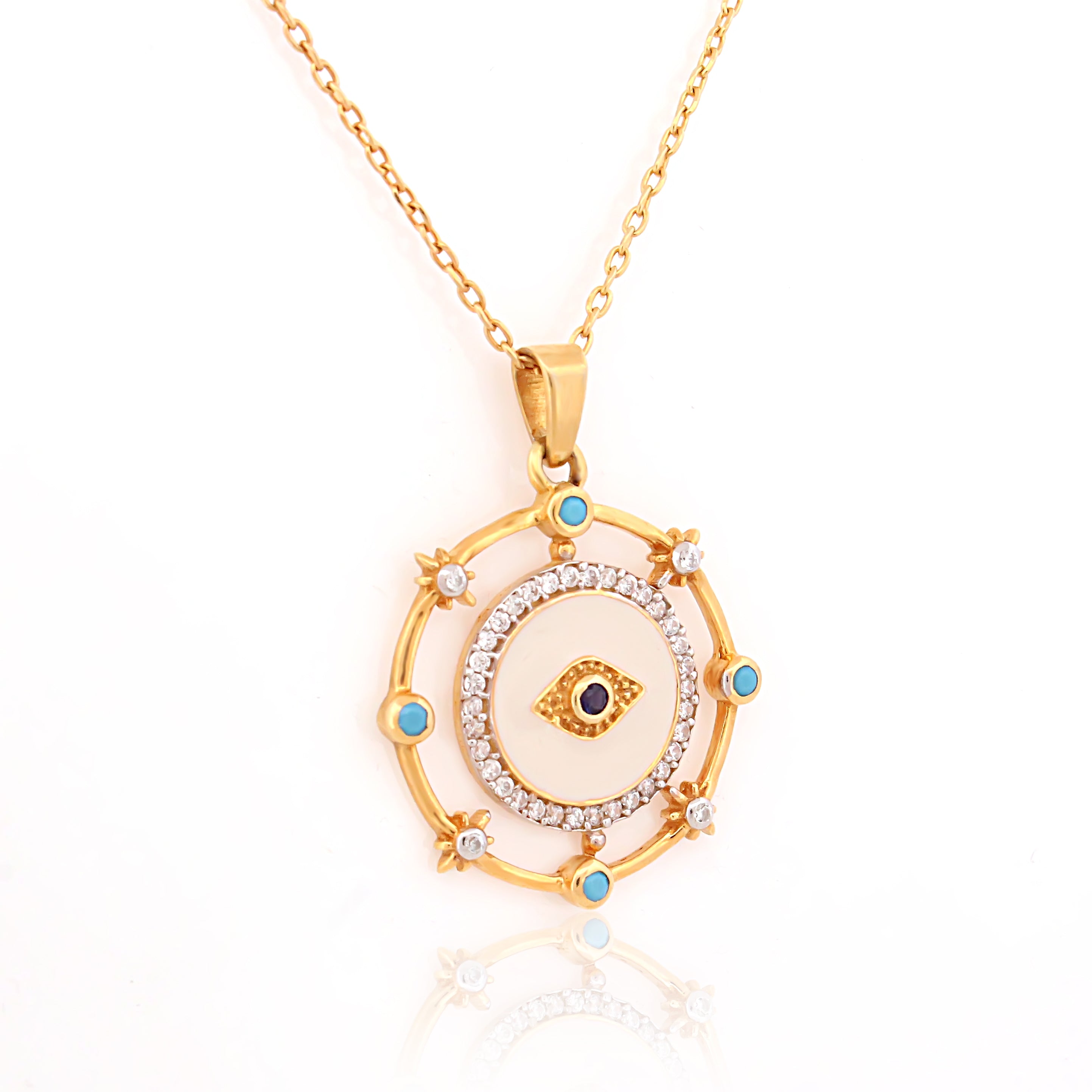 925 Sterling Silver CZ Stone Pendant For Women By Kesardeep