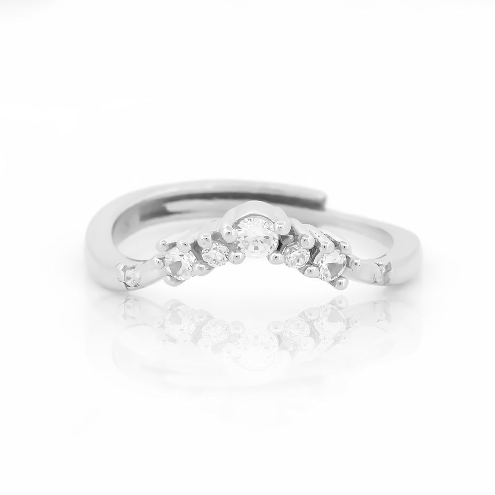 925 Sterling Silver CZ Stone Ring For Women By Kesardeep