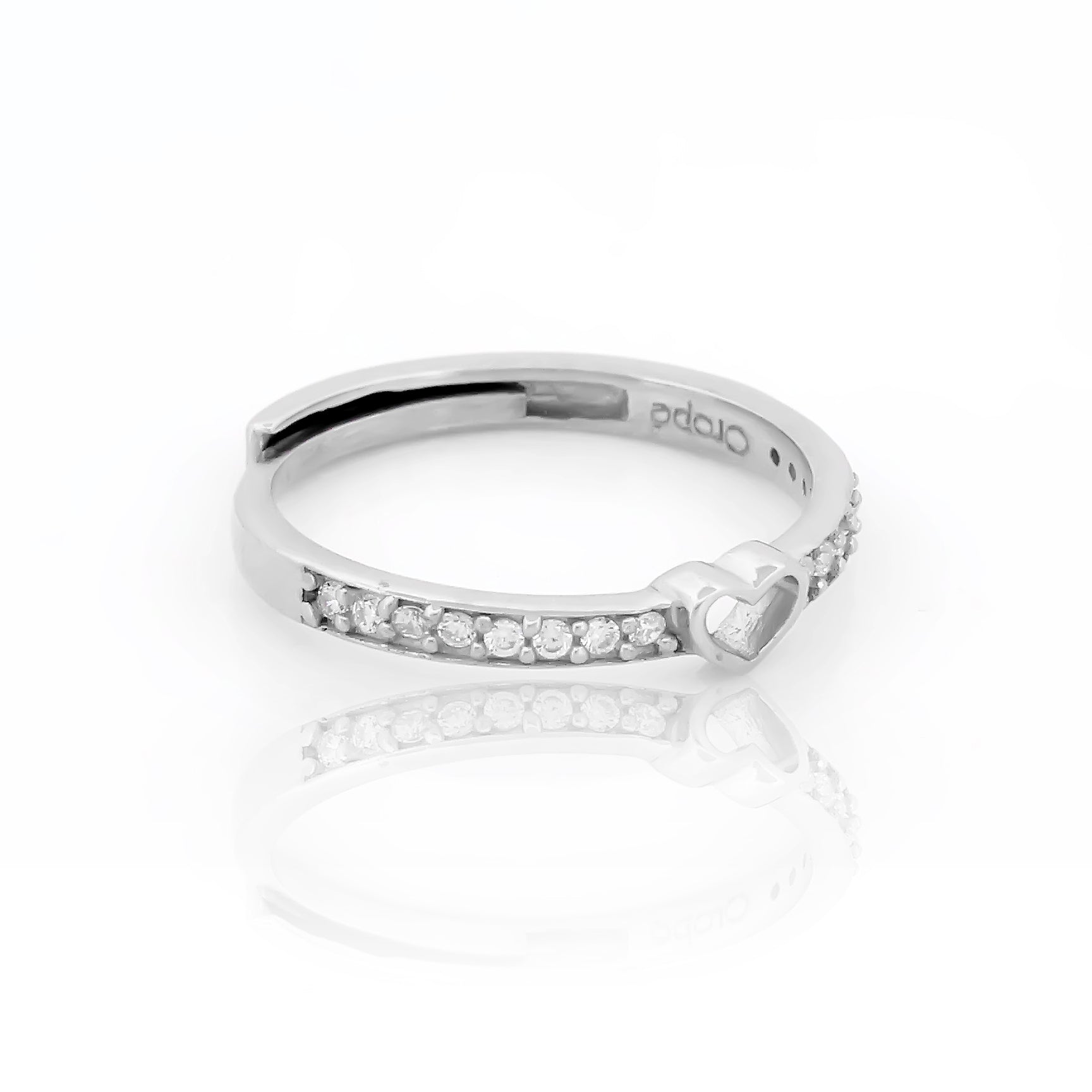 925 Sterling Silver CZ Stone Gold Plated Ring For Women By Kesardeep