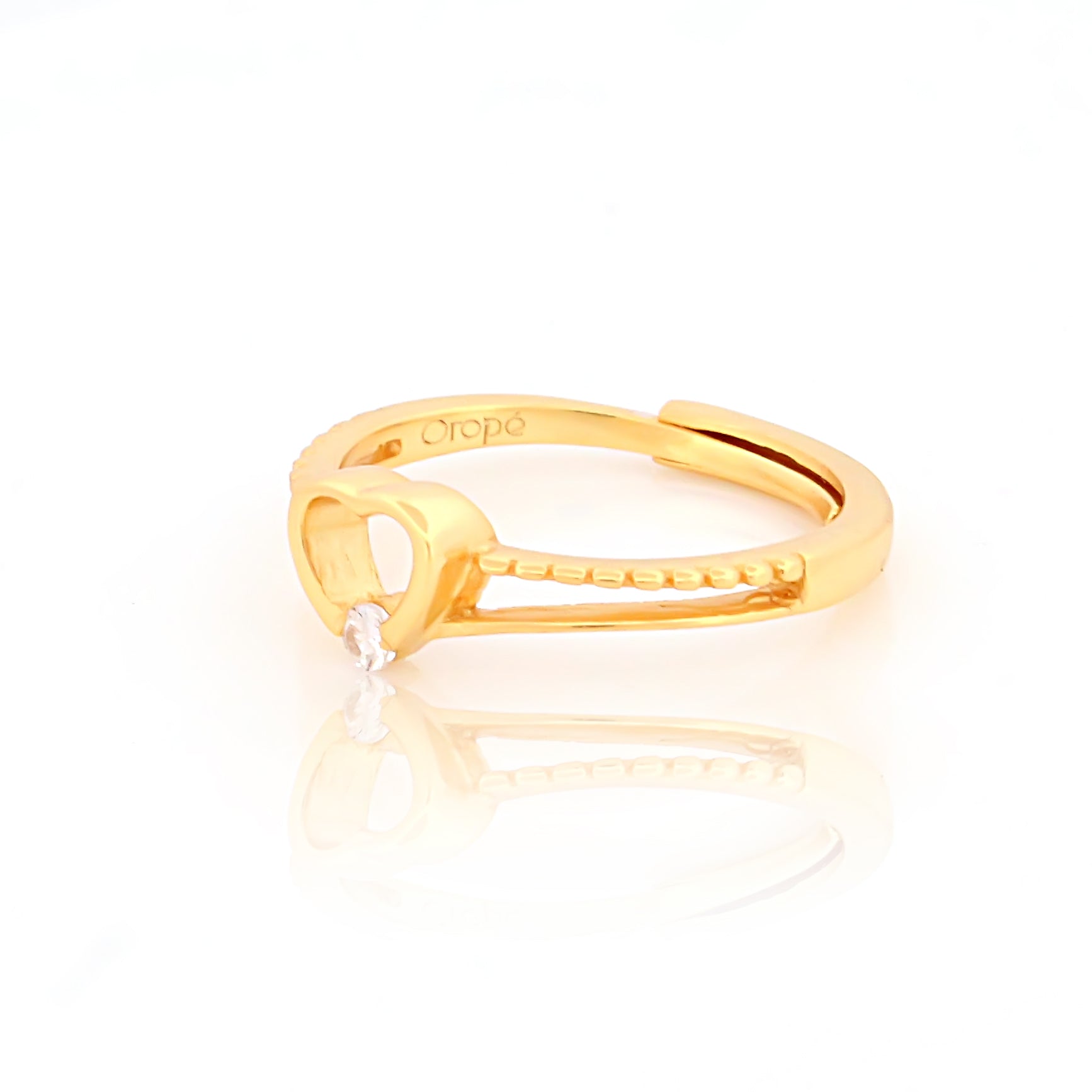 HART GOLD PLATED SILVER  RING FOR WOMEN