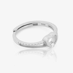 925 Sterling Silver CZ Stone  Ring For Women By Kesardeep