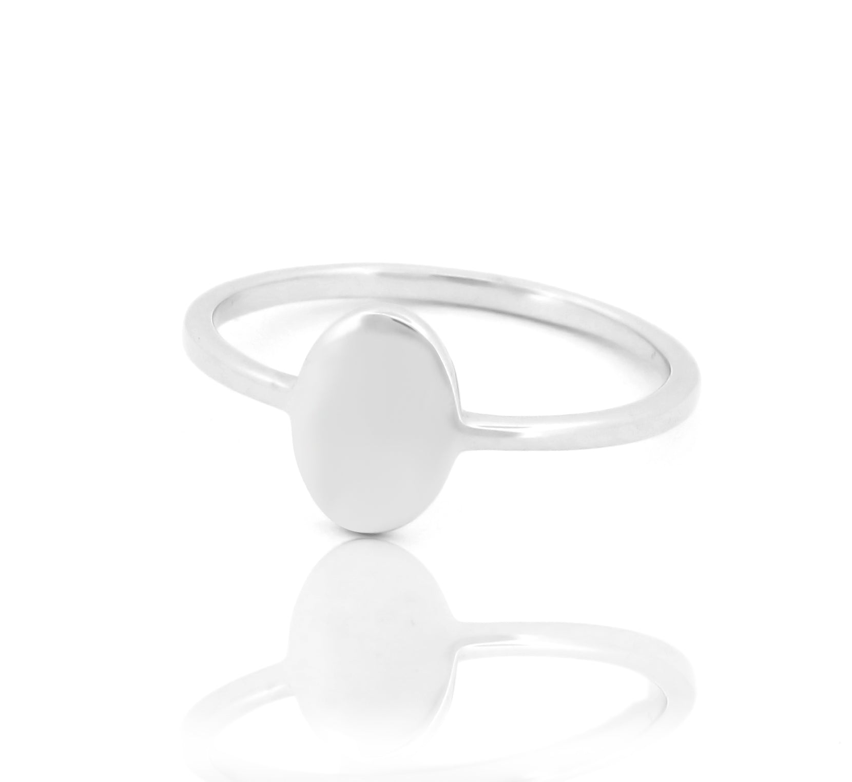 925 Sterling Silver Dainty Flat Disc Ring, Office Wear Handmade rings