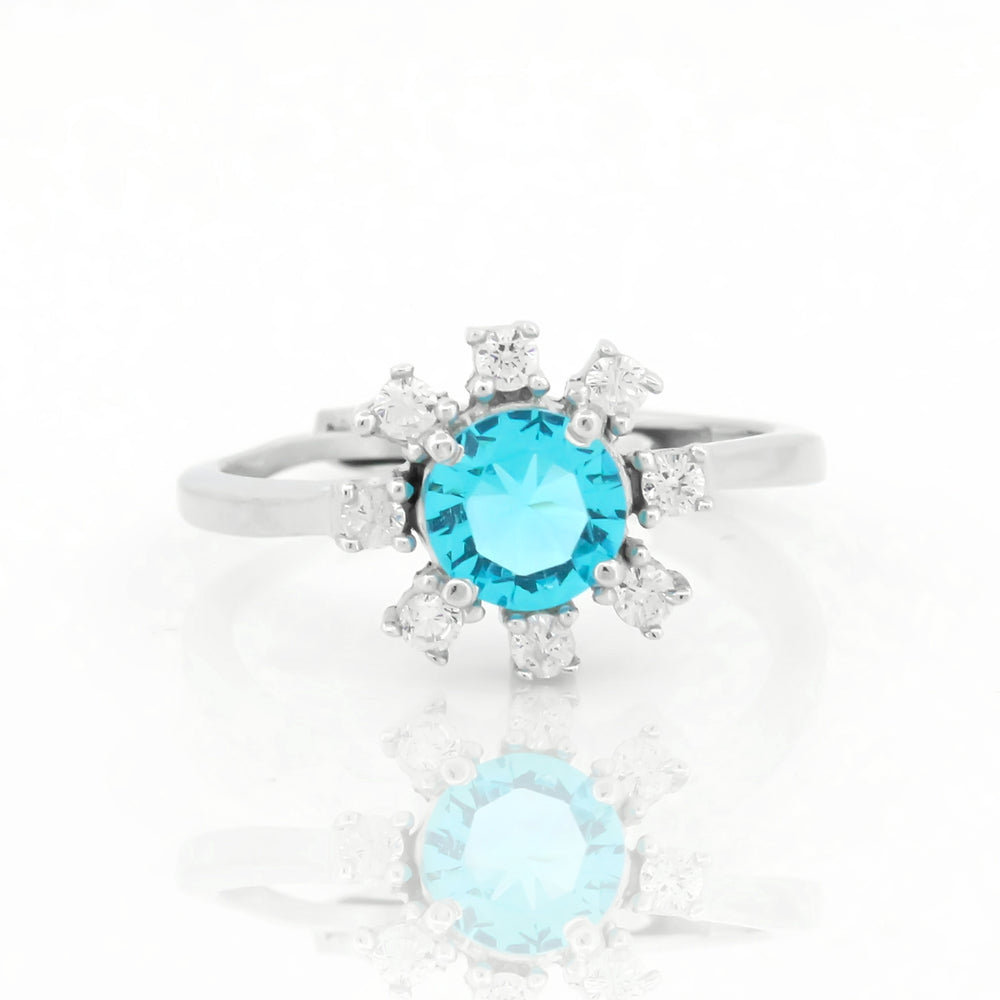 925 Sterling Silver CZ Stone Ring For Women By Kesardeep