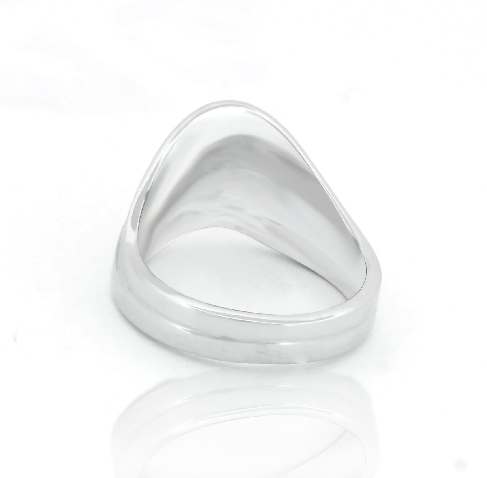 Boho Chunky Wavy Everyday Wear Ring, Hallmarked 925 Sterling Silver White Gold