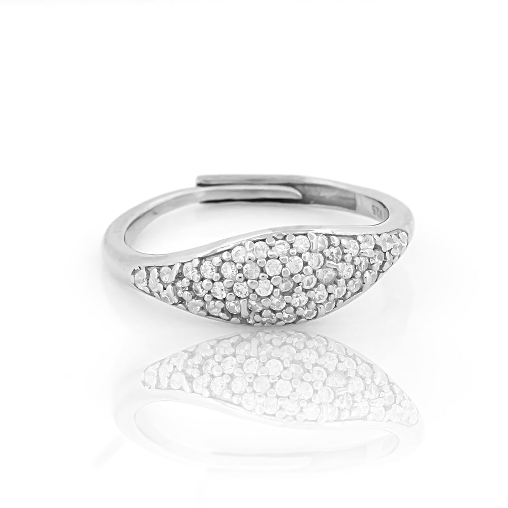 925 Sterling Silver CZ Stone Ring For Women By Kesardeep
