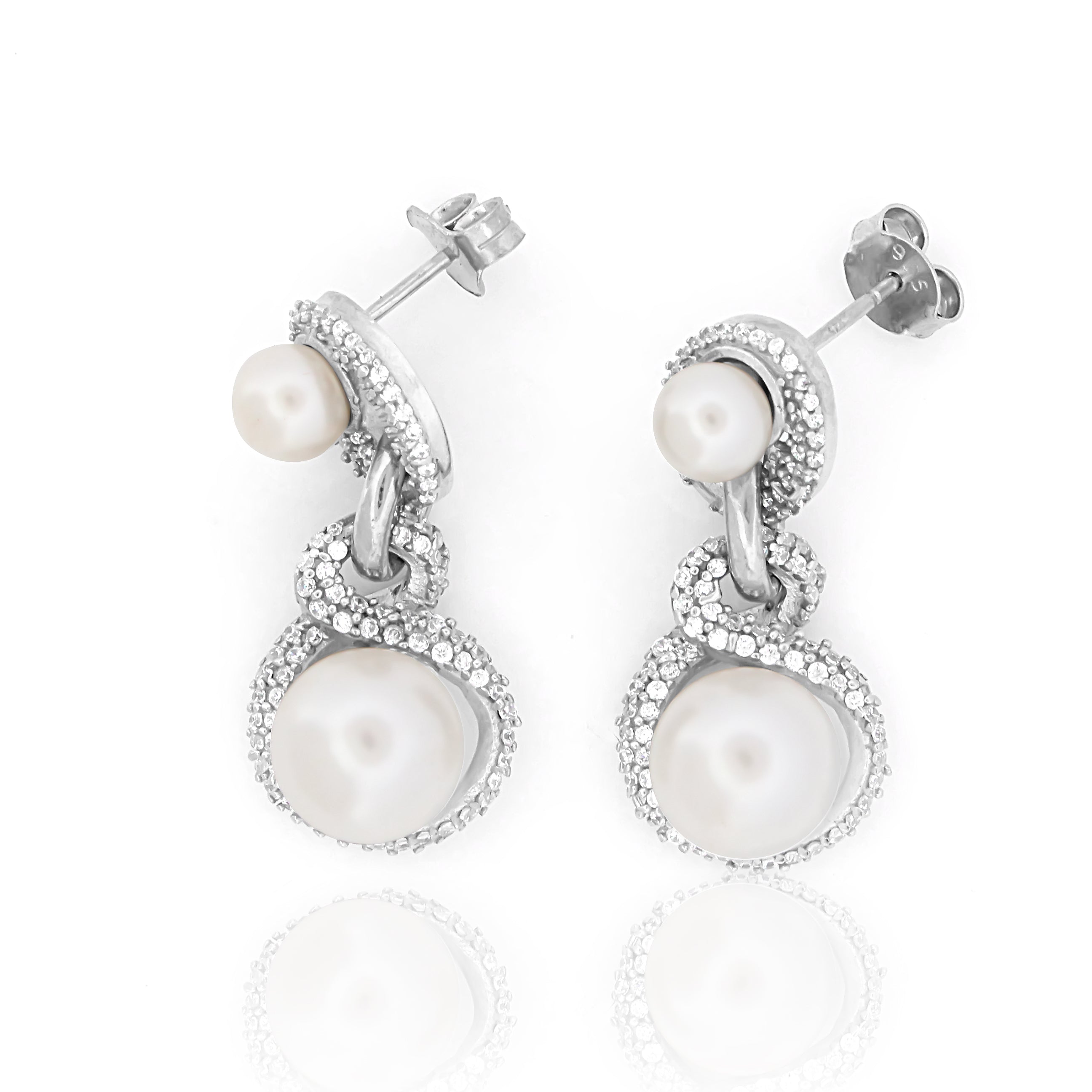 925 Sterling Silver CZ Stone Earring For Women By Kesardeep