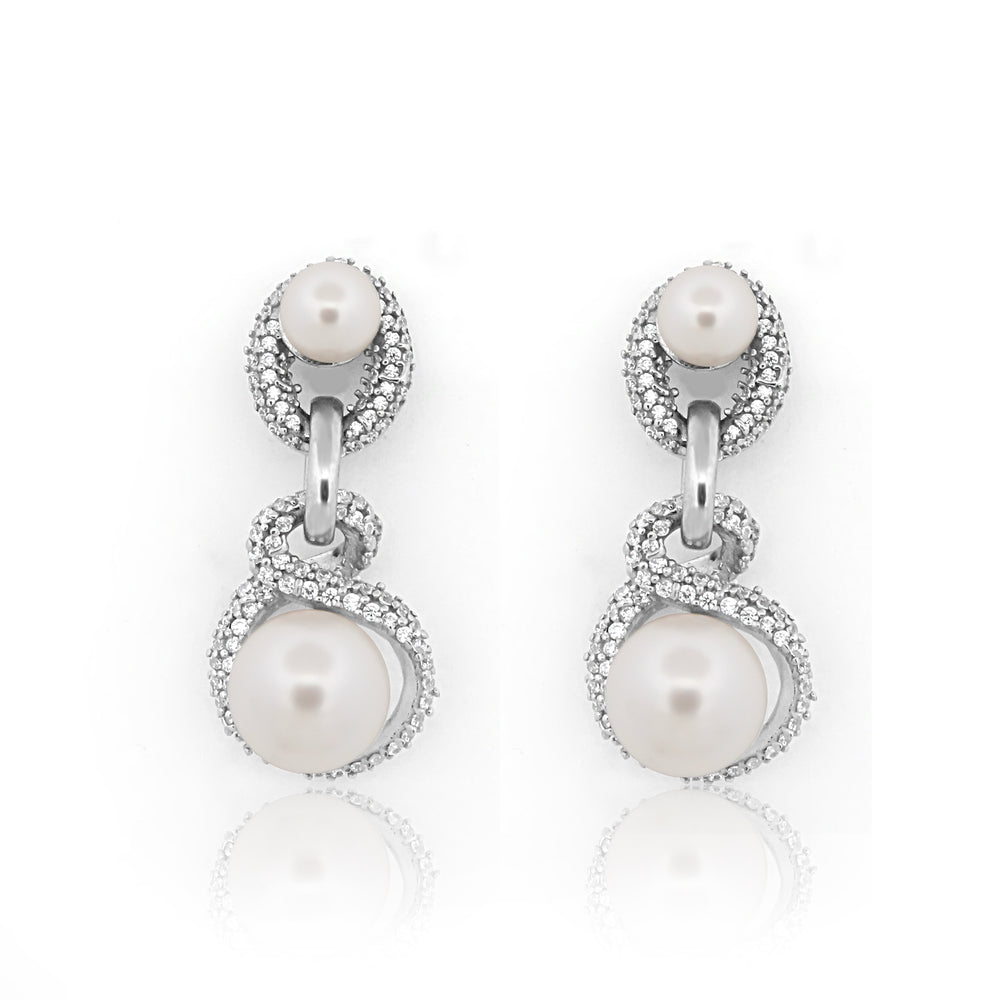925 Sterling Silver CZ Stone Earring For Women By Kesardeep