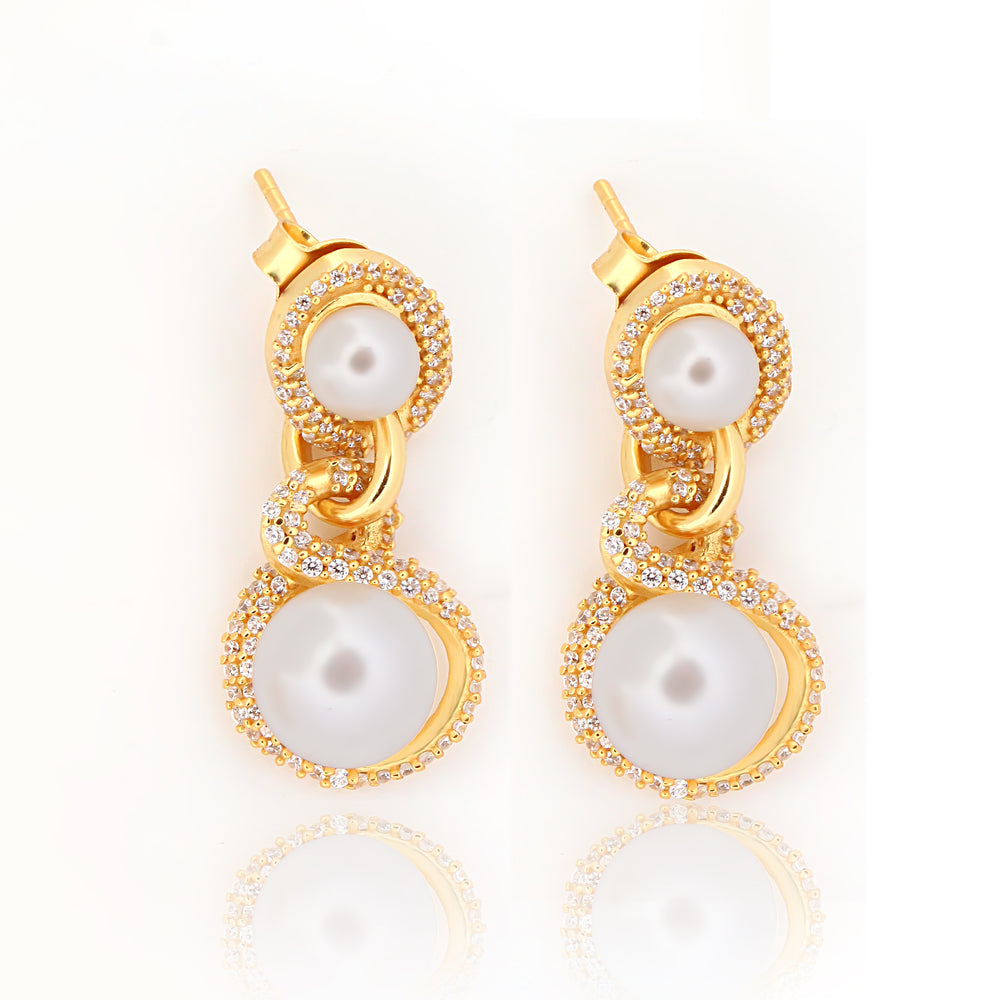 925 Sterling Silver CZ Stone Earring For Women By Kesardeep