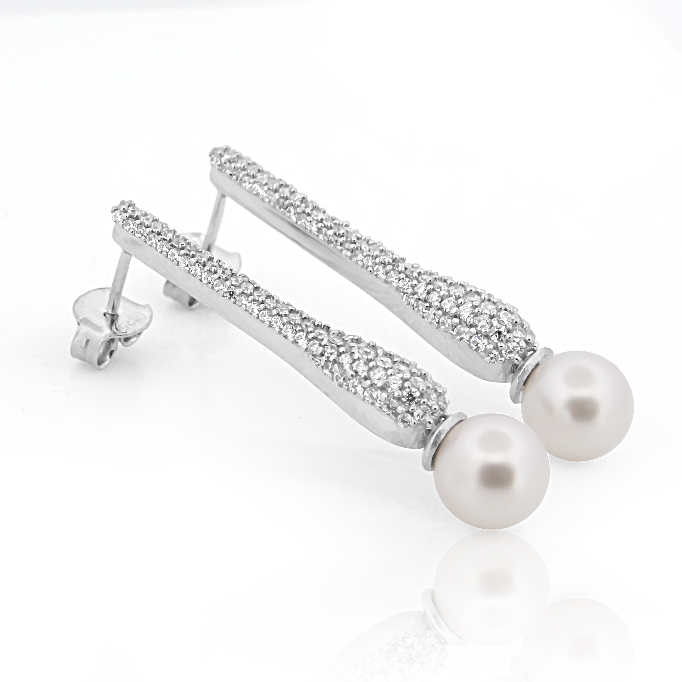 925 Sterling Silver CZ Stone Earring For Women By Kesardeep